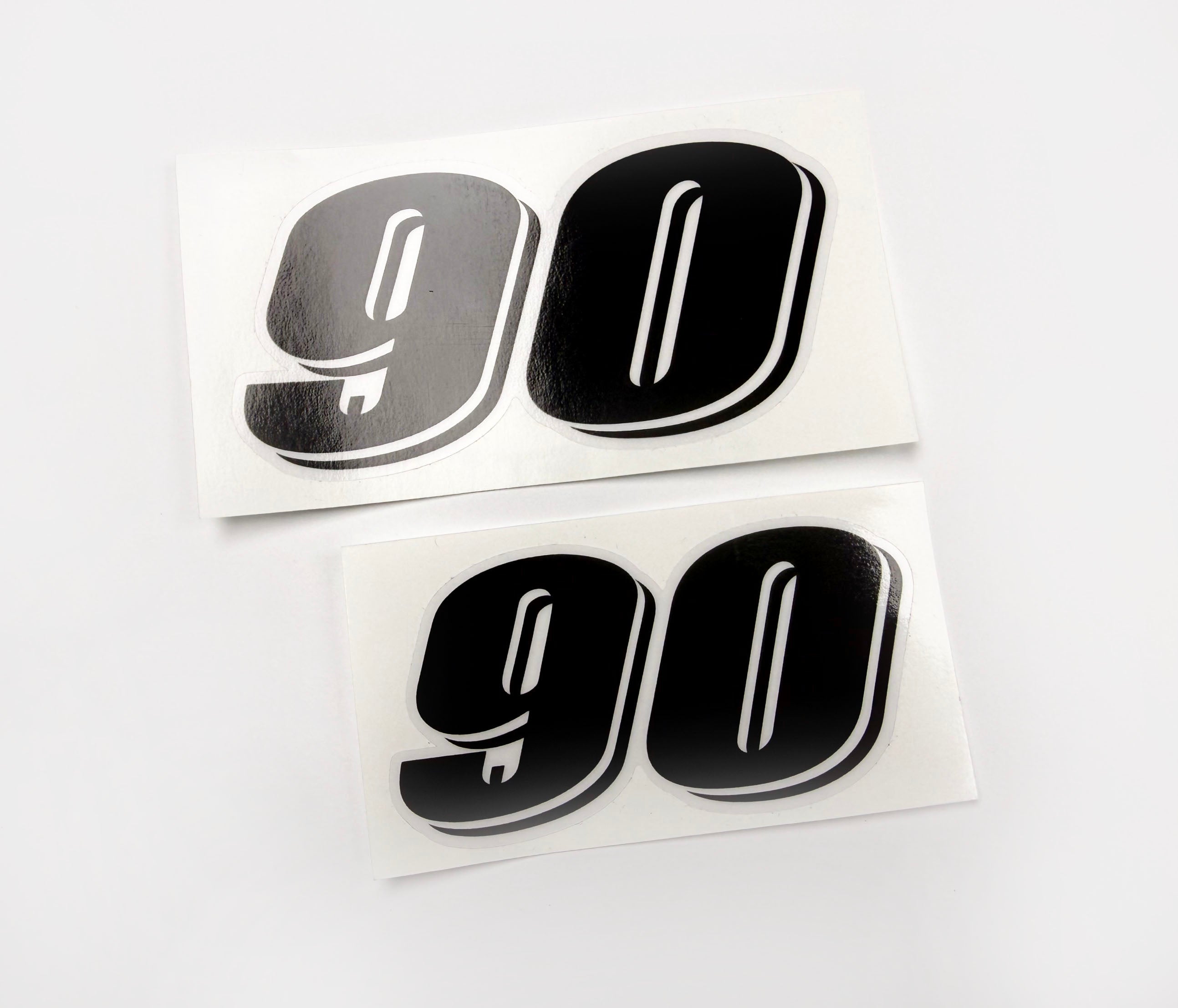 Vinyl graphic grey color clear film  decal numbers set suitable for Suzuki 90 hp four stroke outboard engine. Vinyl stickers number for suzuki 90 hp four stroke Handmade