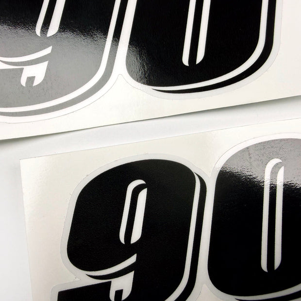 Vinyl graphic grey color clear film  decal numbers set suitable for Suzuki 90 hp four stroke outboard engine. Vinyl stickers number for suzuki 90 hp four stroke Handmade