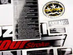 Vinyl graphic silver shimmer decals set suitable for Suzuki 4 hp four stroke outboard engine. Vinyl stickers kit for suzuki 4 hp four stroke Handmade