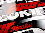 Vinyl graphic silver shimmer decals set suitable for Suzuki 4 hp four stroke outboard engine. Vinyl stickers kit for suzuki 4 hp four stroke Handmade