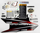 Vinyl graphic silver shimmer decals set suitable for Suzuki 4 hp four stroke outboard engine. Vinyl stickers kit for suzuki 4 hp four stroke Handmade