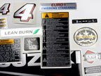 Vinyl graphic silver shimmer decals set suitable for Suzuki 4 hp four stroke outboard engine. Vinyl stickers kit for suzuki 4 hp four stroke Handmade