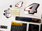 Vinyl graphic silver shimmer decals set suitable for Suzuki 4 hp four stroke outboard engine. Vinyl stickers kit for suzuki 4 hp four stroke Handmade