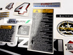 Vinyl graphic silver shimmer decals set suitable for Suzuki 4 hp four stroke outboard engine. Vinyl stickers kit for suzuki 4 hp four stroke Handmade