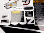 Vinyl graphic silver shimmer decals set suitable for Suzuki 5 hp four stroke outboard engine. Vinyl stickers kit for suzuki 5 hp four stroke Handmade