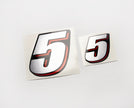 Vinyl graphic silver shimmer decals set suitable for Suzuki 5 hp four stroke outboard engine. Vinyl stickers kit for suzuki 5 hp four stroke Handmade