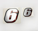 Vinyl graphic silver red shimmer decals set suitable for Suzuki 6 hp four stroke outboard engine. Vinyl stickers kit for suzuki 6 hp four stroke Handmade