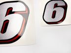 Vinyl graphic silver red shimmer decals set suitable for Suzuki 6 hp four stroke outboard engine. Vinyl stickers kit for suzuki 6 hp four stroke Handmade