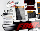 Vinyl graphic silver metalized shimmer decals set suitable for Suzuki 40 hp four stroke outboard engine. Vinyl stickers kit for suzuki 40 hp four stroke Handmade