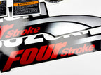 Vinyl graphic silver metalized shimmer decals set suitable for Suzuki 40 hp four stroke outboard engine. Vinyl stickers kit for suzuki 40 hp four stroke Handmade