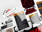 Vinyl graphic silver metalized shimmer decals set suitable for Suzuki 50 hp four stroke outboard engine. Vinyl stickers kit for suzuki 50 hp four stroke Handmade