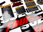 Vinyl graphic silver metalized shimmer decals set suitable for Suzuki 60 hp four stroke outboard engine. Vinyl stickers kit for suzuki 60 hp four stroke Handmade