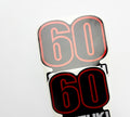Vinyl graphic silver metalized shimmer decals set suitable for Suzuki 60 hp four stroke outboard engine. Vinyl stickers kit for suzuki 60 hp four stroke Handmade