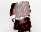 Vinyl graphic silver metalized shimmer decals set suitable for Suzuki 40 hp four stroke outboard engine. Vinyl stickers kit for suzuki 40 hp four stroke Handmade