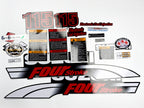 Vinyl graphic decals set suitable for Suzuki 115 hp four stroke outboard engine. Vinyl stickers kit for suzuki 115 hp four stroke Handmade