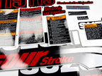 Vinyl graphic decals set suitable for Suzuki 115 hp four stroke outboard engine. Vinyl stickers kit for suzuki 115 hp four stroke Handmade