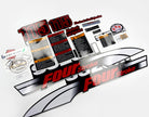 Vinyl graphic decals set suitable for Suzuki 115 hp four stroke outboard engine. Vinyl stickers kit for suzuki 115 hp four stroke Handmade