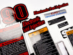 Vinyl graphic red black decals set suitable for Suzuki 90 hp four stroke outboard engine. Vinyl stickers kit for suzuki 90 hp four stroke Handmade