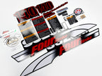 Vinyl graphic decals set suitable for Suzuki 140 hp four stroke outboard engine. Vinyl stickers kit for suzuki 140 hp four stroke Handmade