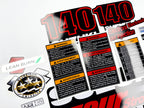 Vinyl graphic decals set suitable for Suzuki 140 hp four stroke outboard engine. Vinyl stickers kit for suzuki 140 hp four stroke Handmade