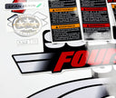 Vinyl graphic decals set suitable for Suzuki 140 hp four stroke outboard engine. Vinyl stickers kit for suzuki 140 hp four stroke Handmade