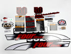 Vinyl graphic decals set suitable for Suzuki 50 hp four stroke outboard engine. Vinyl stickers kit for suzuki 50 hp four stroke Handmade