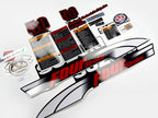 Vinyl graphic decals set suitable for Suzuki 50 hp four stroke outboard engine. Vinyl stickers kit for suzuki 50 hp four stroke Handmade