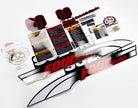 Vinyl graphic decals set suitable for Suzuki 60 hp four stroke outboard engine. Vinyl stickers kit for suzuki 60 hp four stroke Handmade