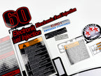 Vinyl graphic decals set suitable for Suzuki 60 hp four stroke outboard engine. Vinyl stickers kit for suzuki 60 hp four stroke Handmade