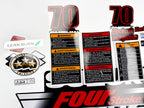 Vinyl graphic decals set suitable for Suzuki 70 hp four stroke outboard engine. Vinyl stickers kit for suzuki 70 hp four stroke Handmade
