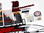 Vinyl graphic decals set suitable for Suzuki 70 hp four stroke outboard engine. Vinyl stickers kit for suzuki 70 hp four stroke Handmade