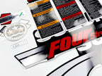 Vinyl graphic decals set suitable for Suzuki 70 hp four stroke outboard engine. Vinyl stickers kit for suzuki 70 hp four stroke Handmade