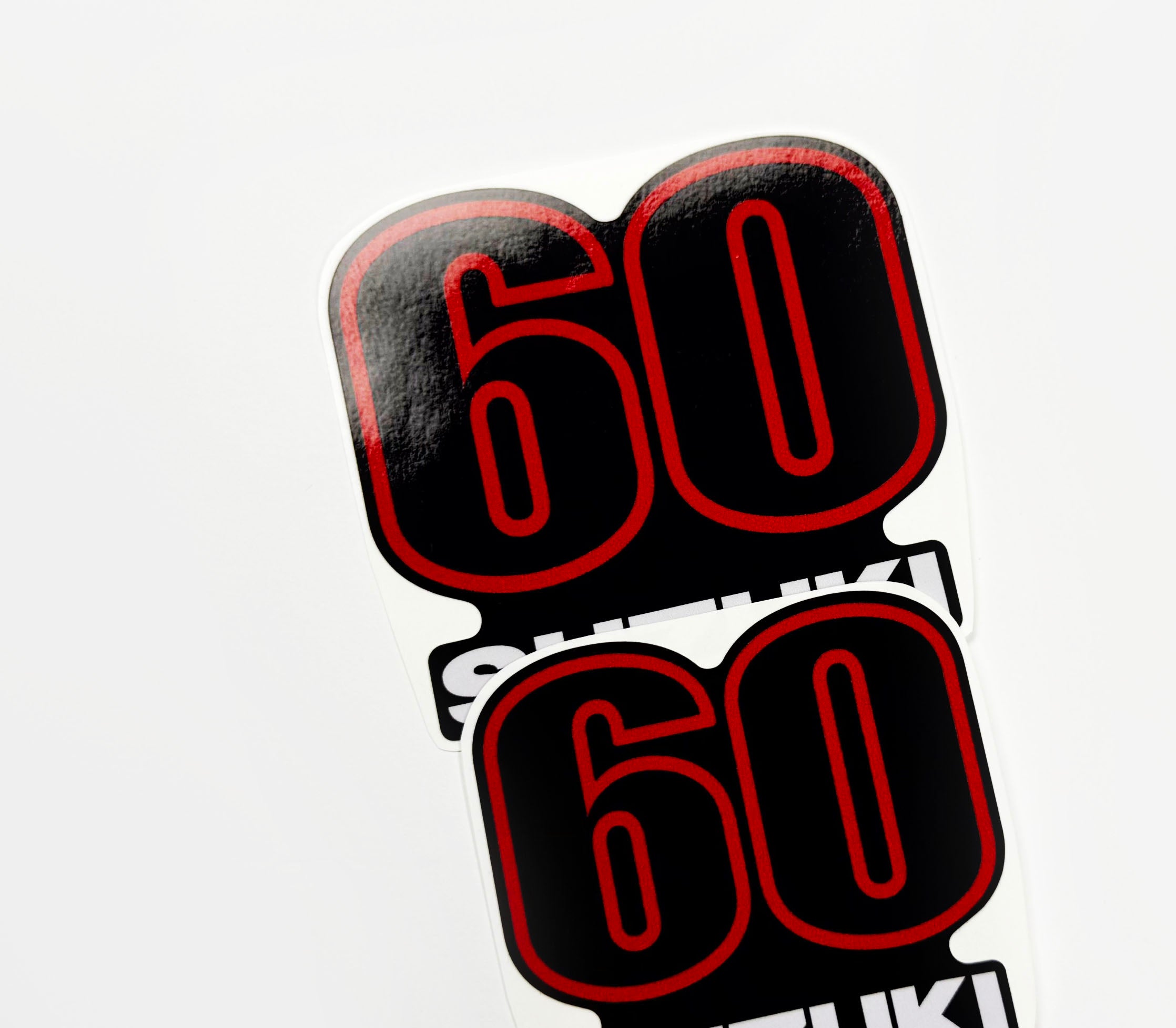 Vinyl graphic decals set suitable for Suzuki 60 hp four stroke outboard engine. Vinyl stickers kit for suzuki 60 hp four stroke Handmade