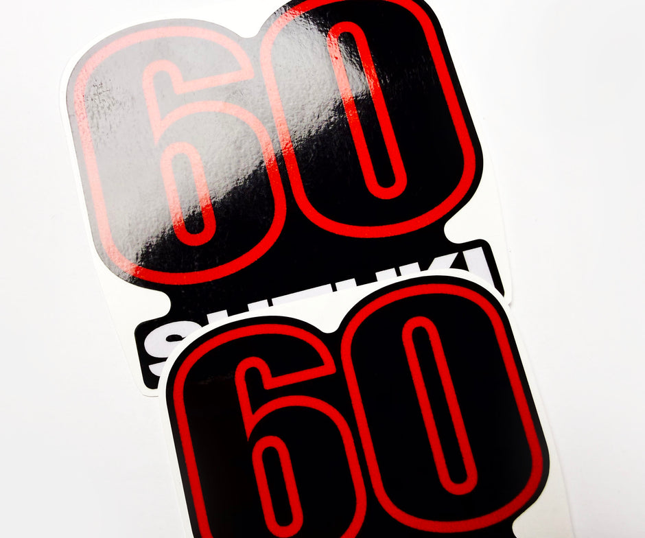 Vinyl graphic decals set suitable for Suzuki 60 hp four stroke outboard engine. Vinyl stickers kit for suzuki 60 hp four stroke Handmade