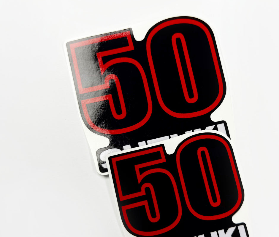Vinyl graphic decals set suitable for Suzuki 50 hp four stroke outboard engine. Vinyl stickers kit for suzuki 50 hp four stroke Handmade