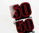 Vinyl graphic decals set suitable for Suzuki 50 hp four stroke outboard engine. Vinyl stickers kit for suzuki 50 hp four stroke Handmade