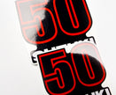 Vinyl graphic decals set suitable for Suzuki 50 hp four stroke outboard engine. Vinyl stickers kit for suzuki 50 hp four stroke Handmade