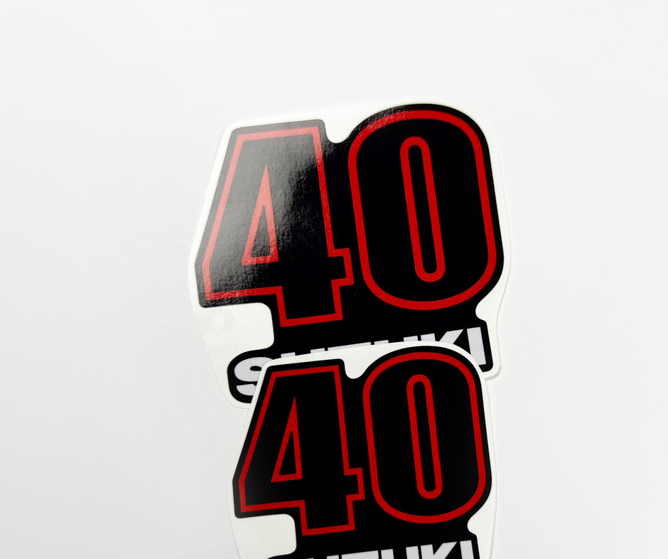 Vinyl graphic decals set suitable for Suzuki 40 hp four stroke outboard engine. Vinyl stickers kit for suzuki 40 hp four stroke Handmade