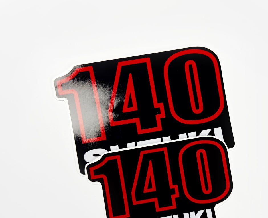 Vinyl graphic decals set suitable for Suzuki 140 hp four stroke outboard engine. Vinyl stickers kit for suzuki 140 hp four stroke Handmade