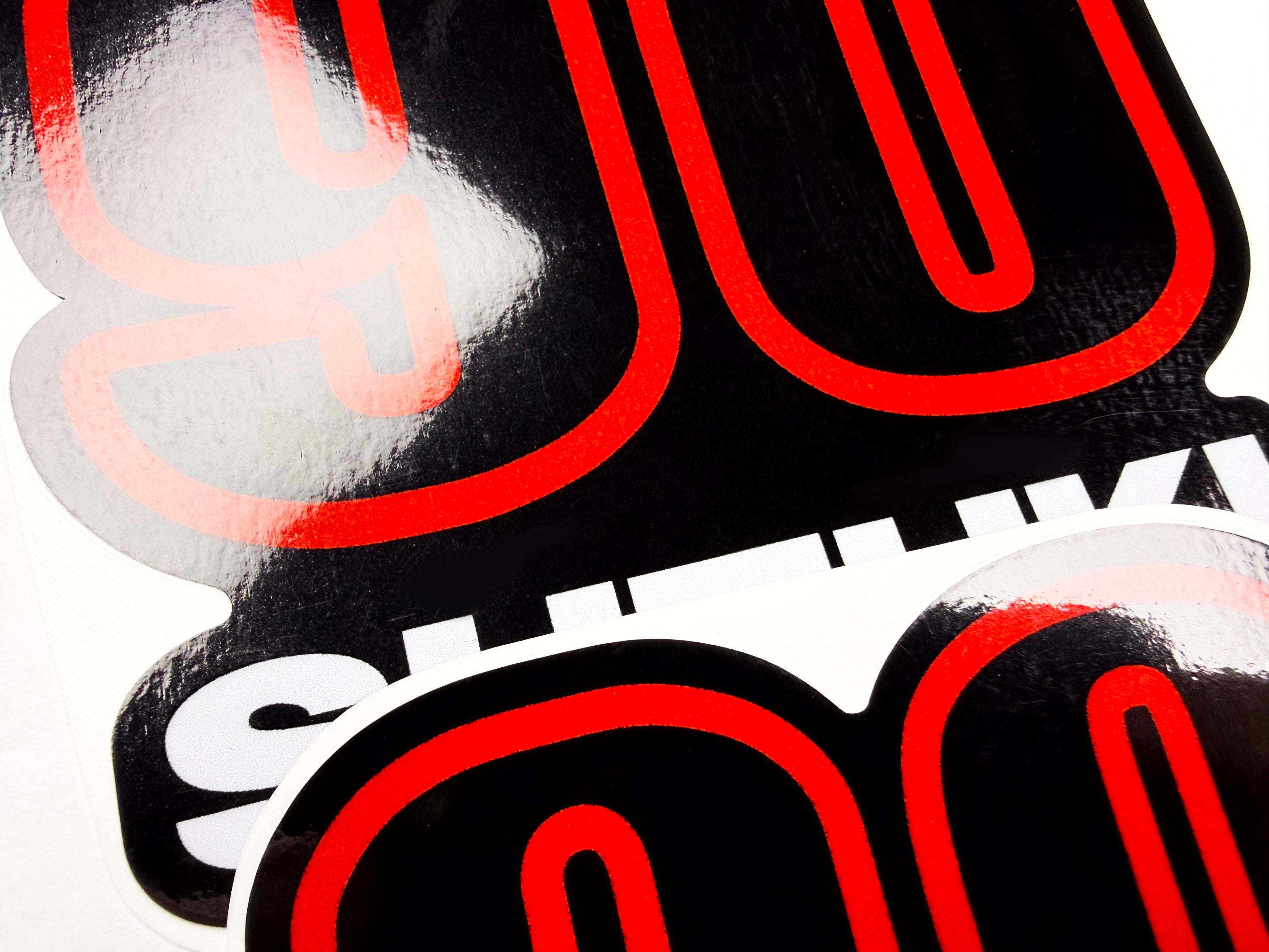 Vinyl graphic red black decals set suitable for Suzuki 90 hp four stroke outboard engine. Vinyl stickers kit for suzuki 90 hp four stroke Handmade