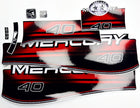 Vinyl graphic decals set suitable for Mercury 40 hp two stroke outboard engine. Vinyl stickers kit for Mercury 40 hp Handmade