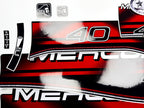 Vinyl graphic decals set suitable for Mercury 40 hp two stroke outboard engine. Vinyl stickers kit for Mercury 40 hp Handmade