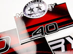 Vinyl graphic decals set suitable for Mercury 40 hp two stroke outboard engine. Vinyl stickers kit for Mercury 40 hp Handmade
