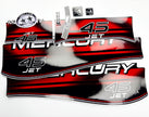 Vinyl graphic decals set suitable for Mercury 45 hp two stroke outboard engine. Vinyl stickers kit for Mercury 45 hp Handmade