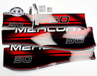 Vinyl graphic decals set suitable for Mercury 50 hp two stroke outboard engine. Vinyl stickers kit for Mercury 50 hp Handmade