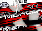 Vinyl graphic decals set suitable for Mercury 50 hp two stroke outboard engine. Vinyl stickers kit for Mercury 50 hp Handmade