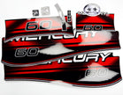 Vinyl graphic decals set suitable for Mercury 60 hp two stroke outboard engine. Vinyl stickers kit for Mercury 60 hp Handmade