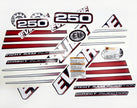 Vinyl graphic decals set suitable for Evinrude 250 hp direct injection outboard engine for blue cover cowling . Vinyl stickers kit for Ewinrude 250 Handmade