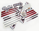 Vinyl graphic decals set suitable for Evinrude 250 hp direct injection outboard engine for blue cover cowling . Vinyl stickers kit for Ewinrude 250 Handmade