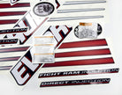Vinyl graphic decals set suitable for Evinrude 225 hp direct injection outboard engine for blue cover cowling . Vinyl stickers kit for Ewinrude 225 Handmade